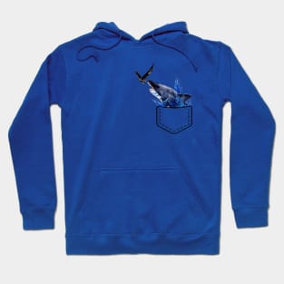 shark out of pocket Hoodie